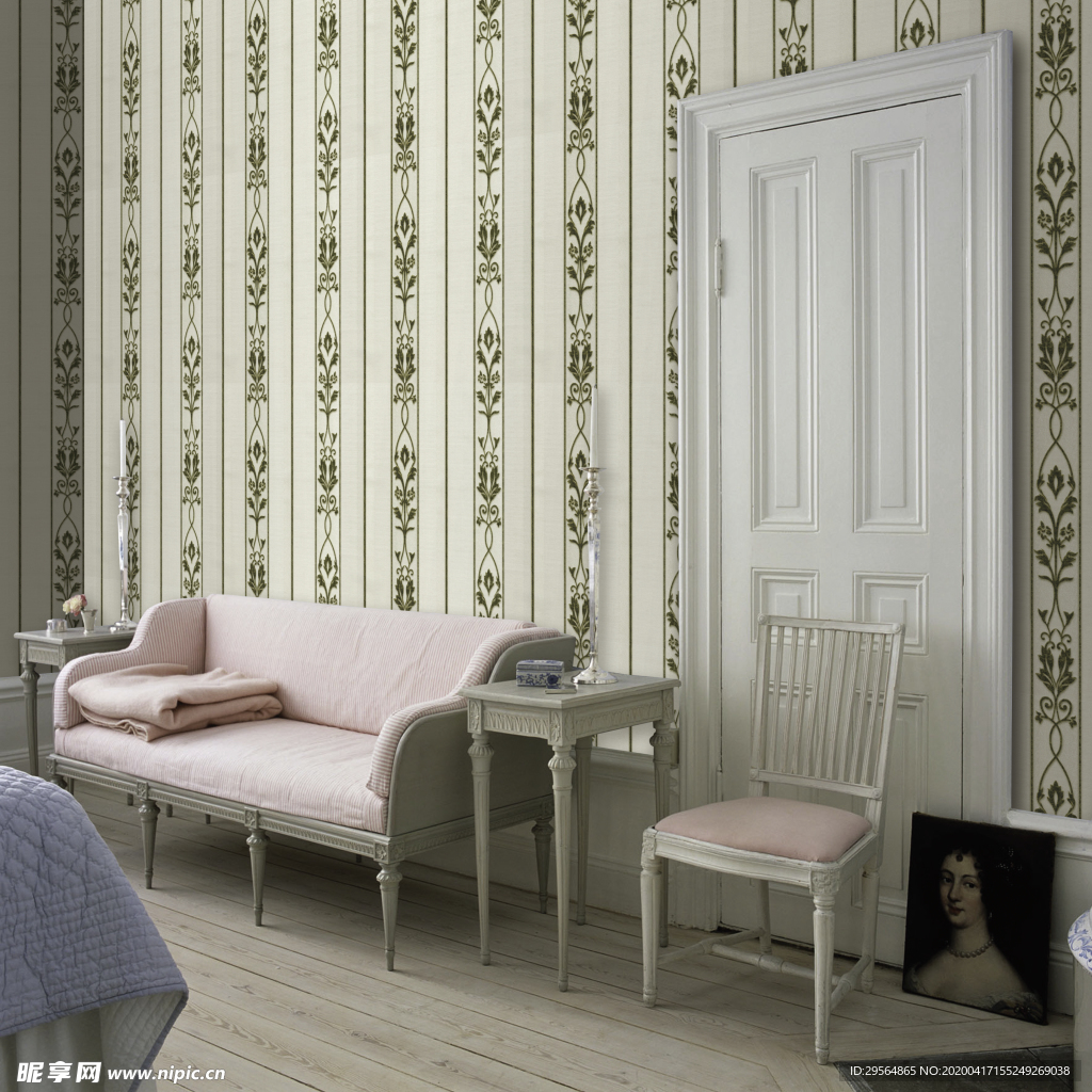 家装壁纸挂画展示空间效果图