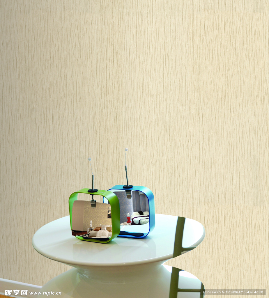 家装壁纸挂画展示空间效果图