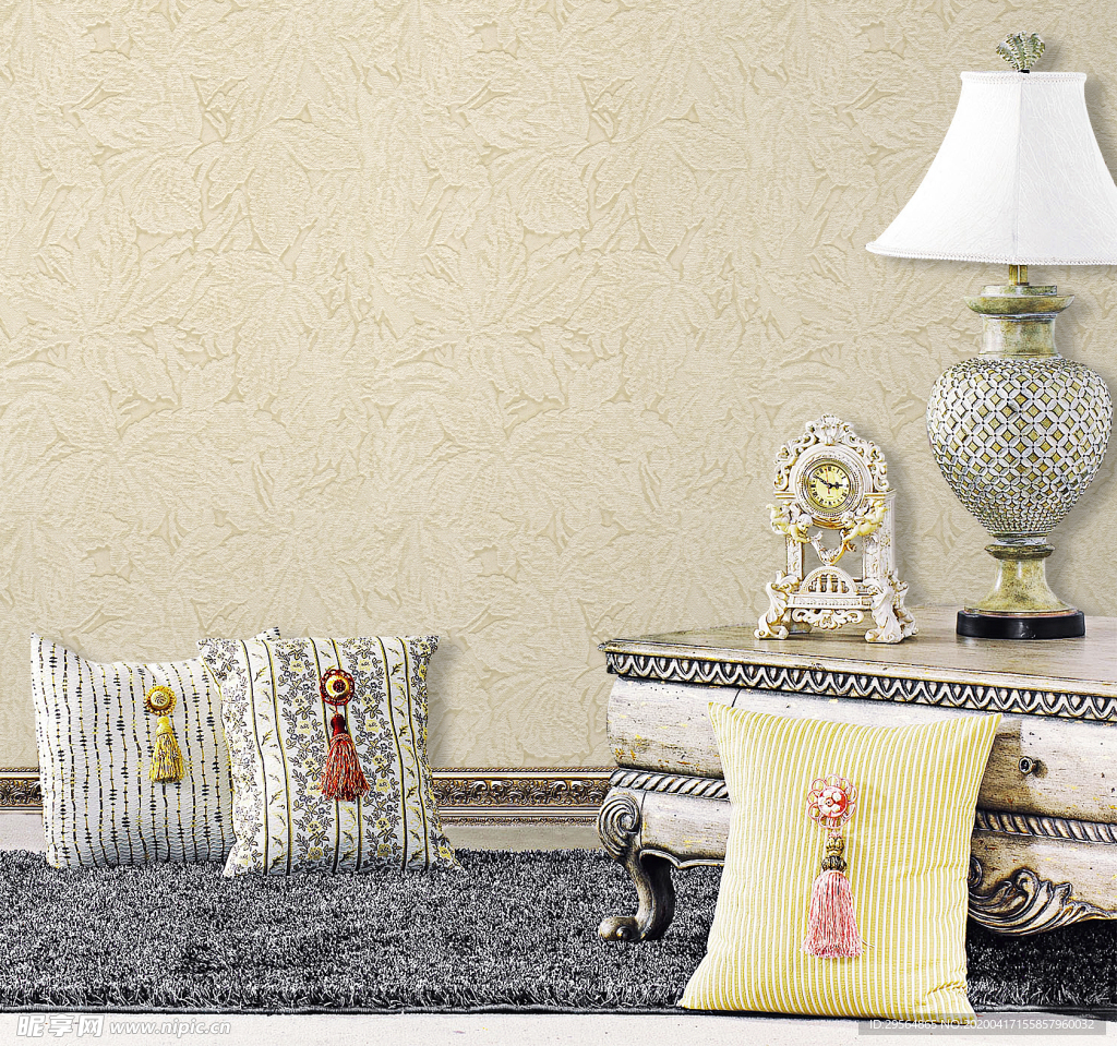 家装壁纸挂画展示空间效果图