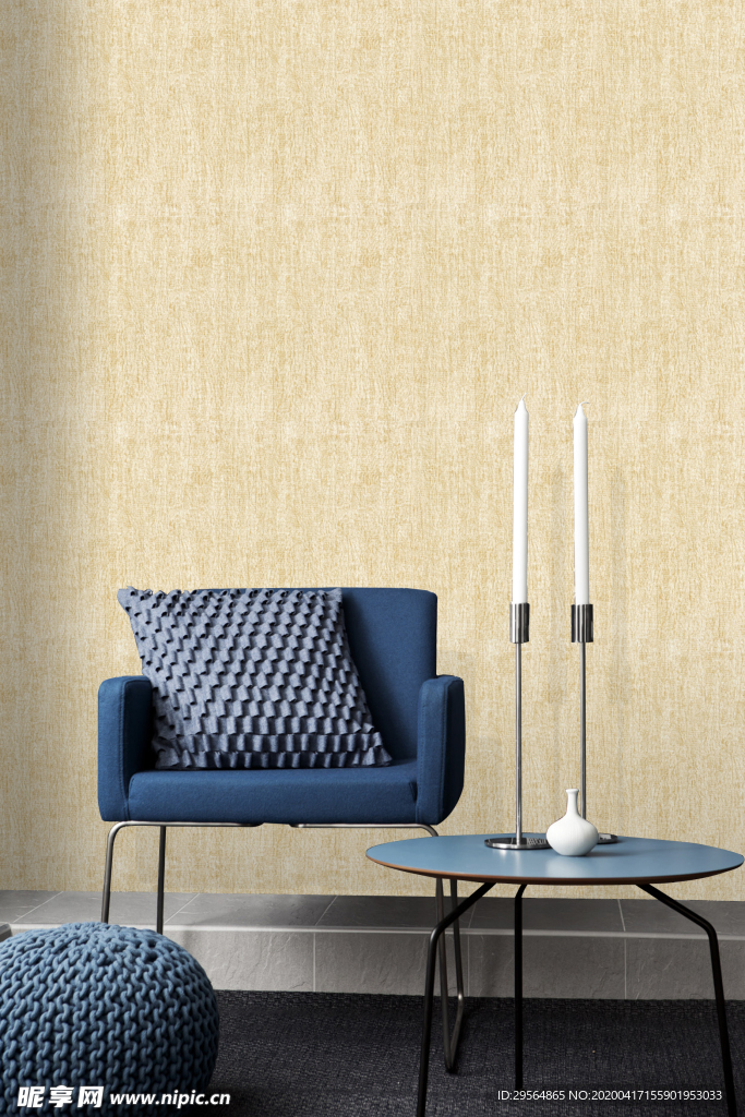 家装壁纸挂画展示空间效果图