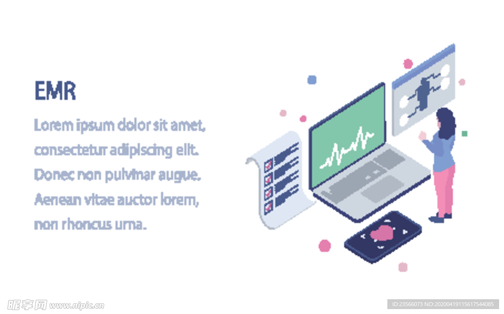 办公场景创意插画