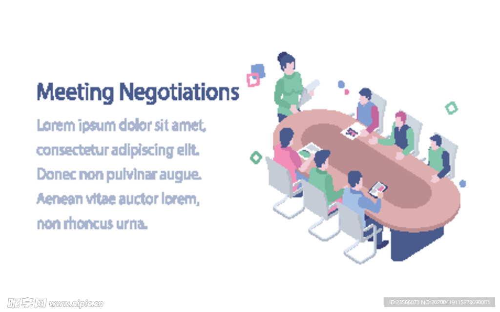 办公场景创意插画