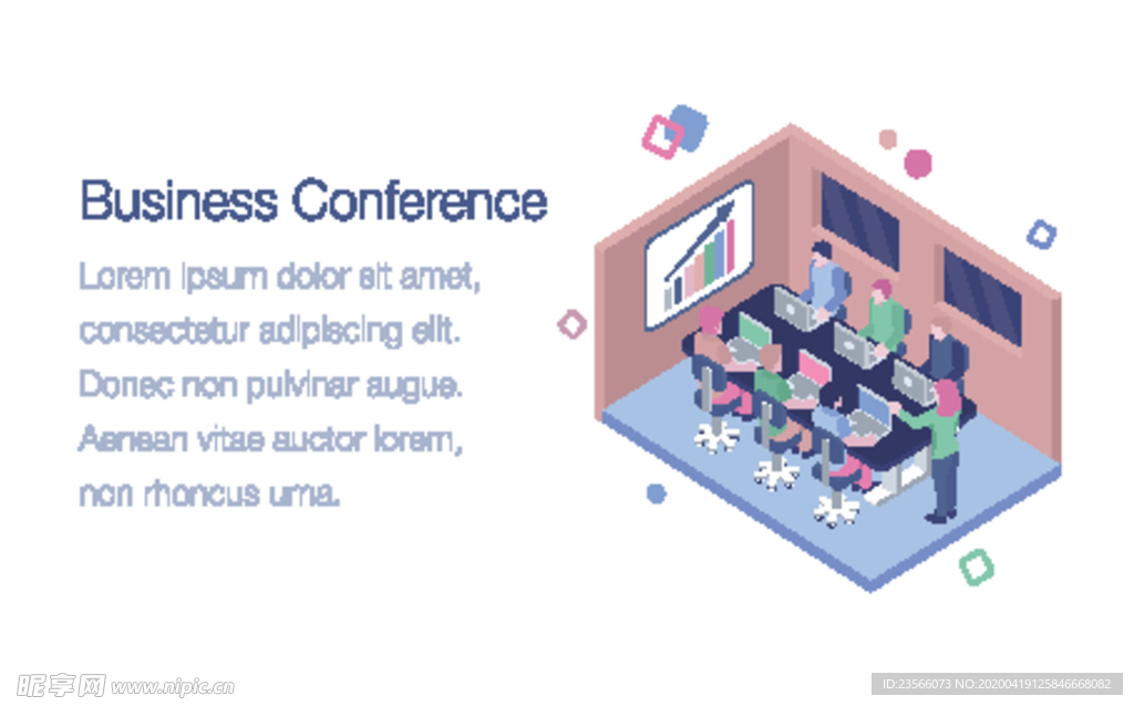 办公场景创意插画