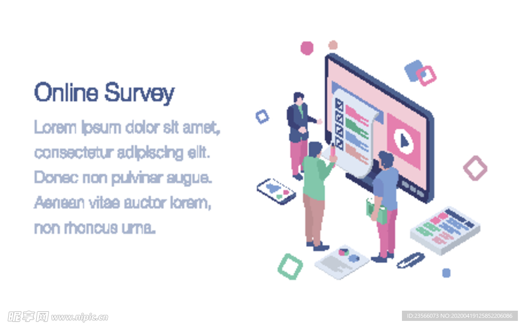 办公场景创意插画