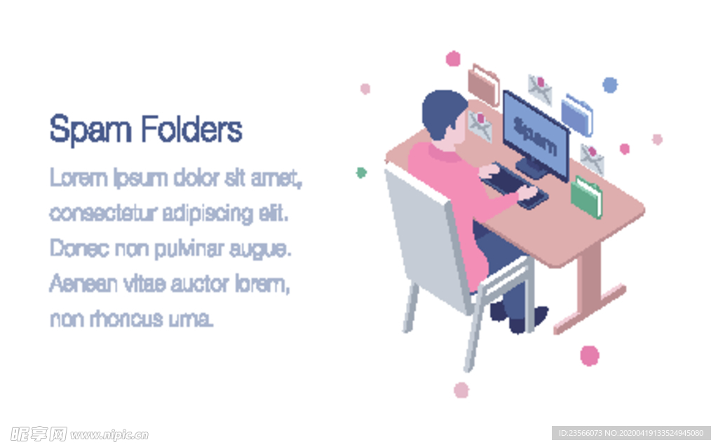 办公场景创意插画