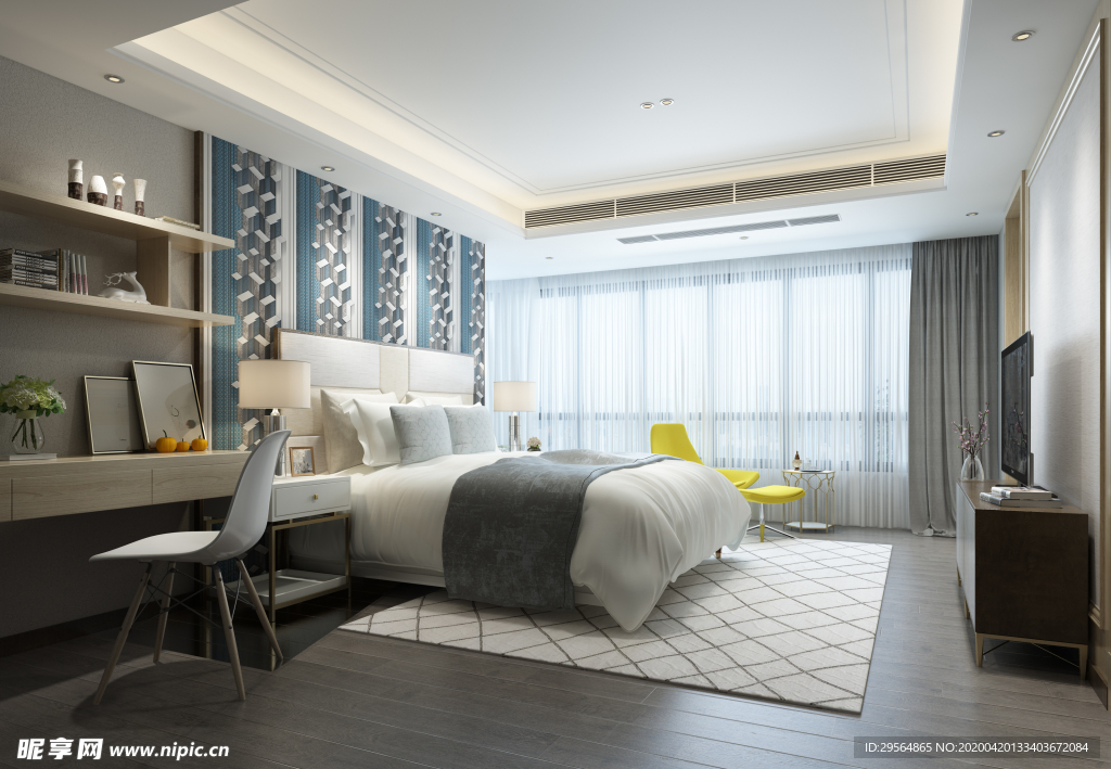 家装壁纸挂画展示空间效果图