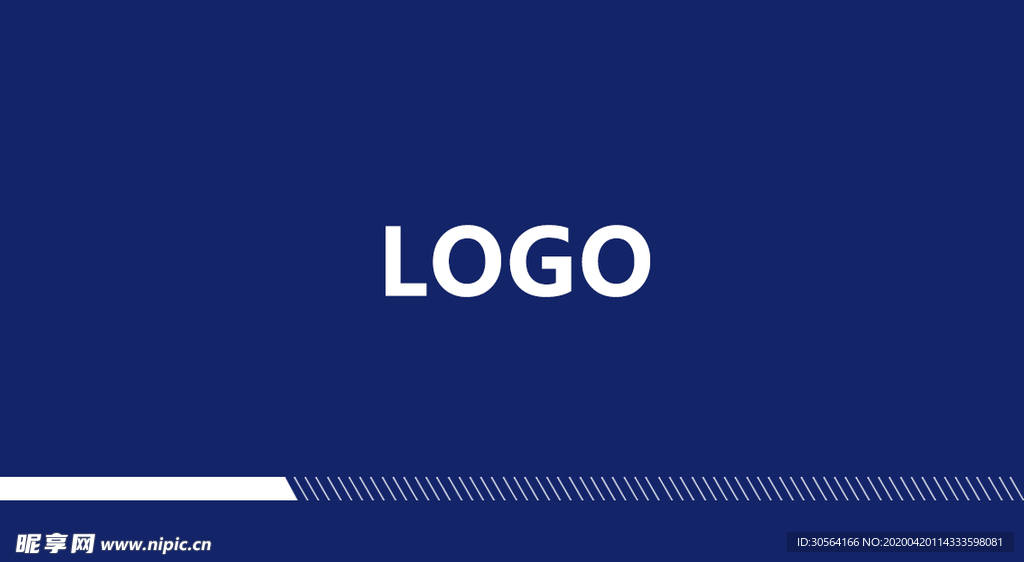 企业高端蓝色名片设计模板