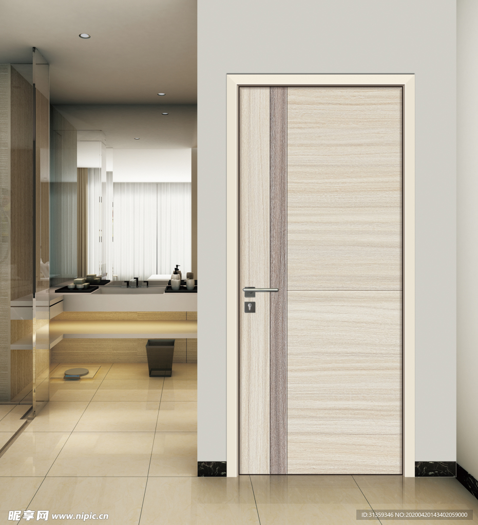 铝木生态门背景效果图