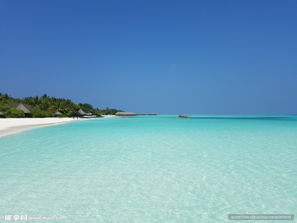 马尔代夫沙滩海岸图片