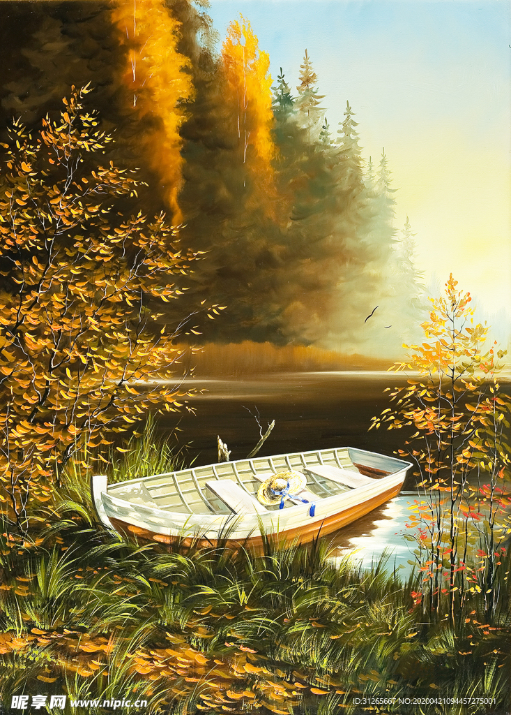 乡村风景油画素材精美油画风景