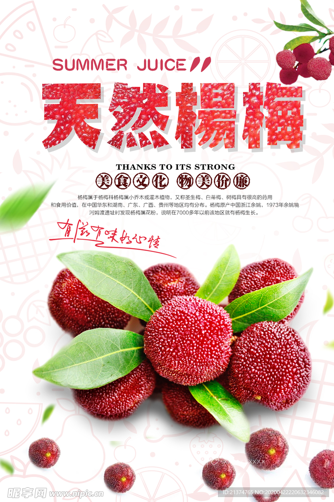 天然杨梅海报设计