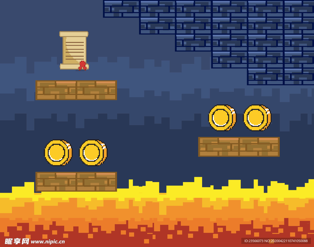 复古像素风游戏场景插画
