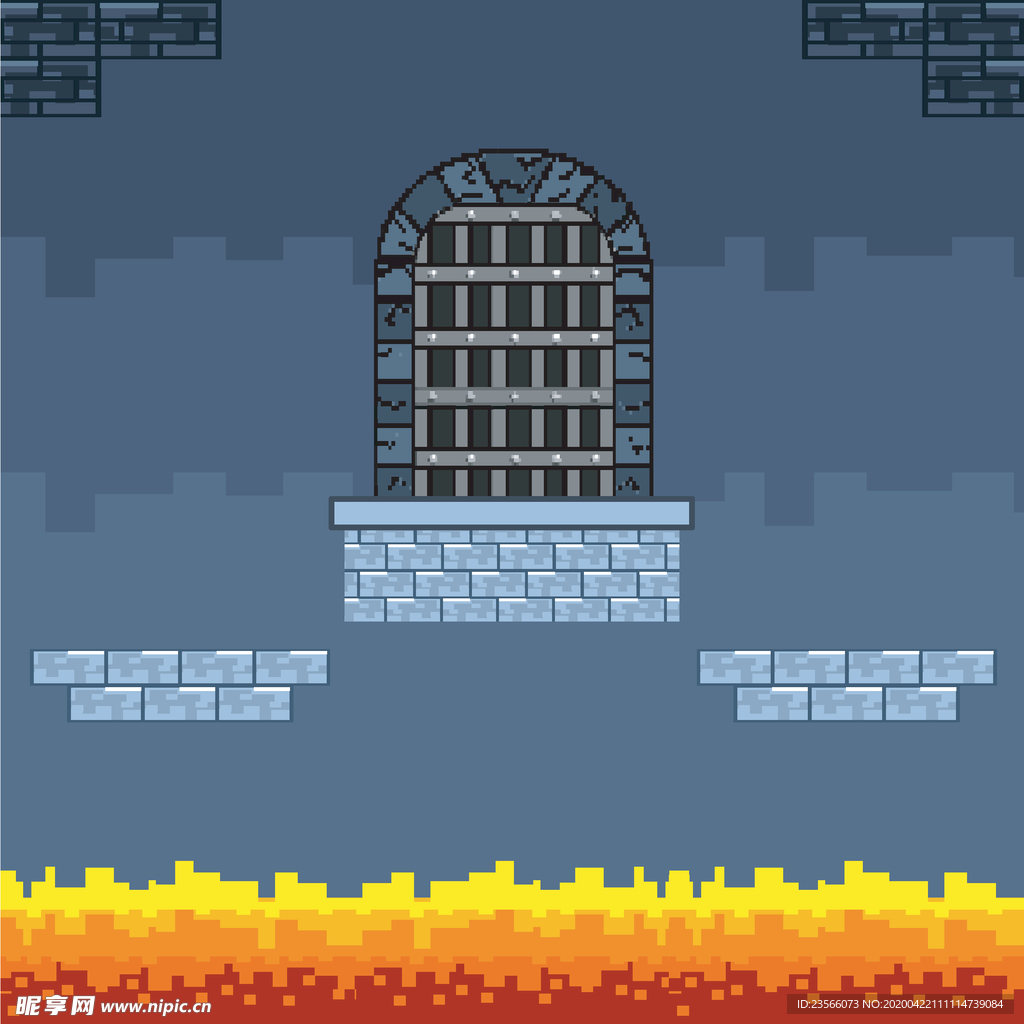 复古像素风游戏场景插画