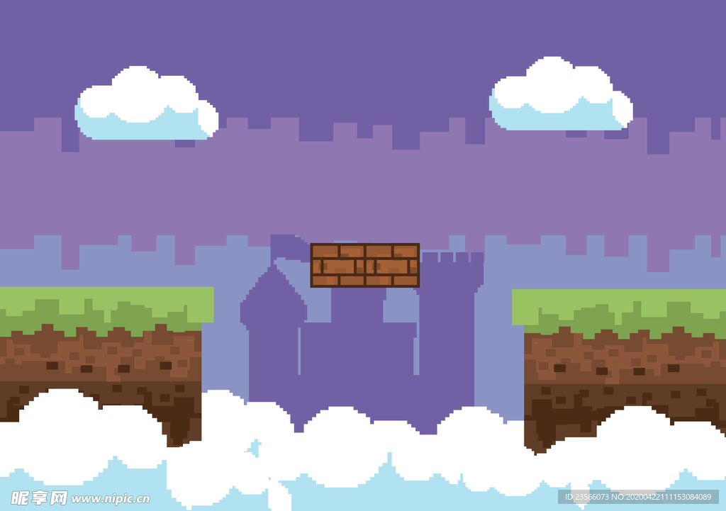 复古像素风游戏场景插画