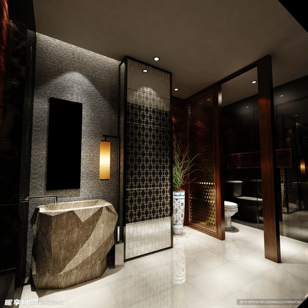 办公室卫生间效果图