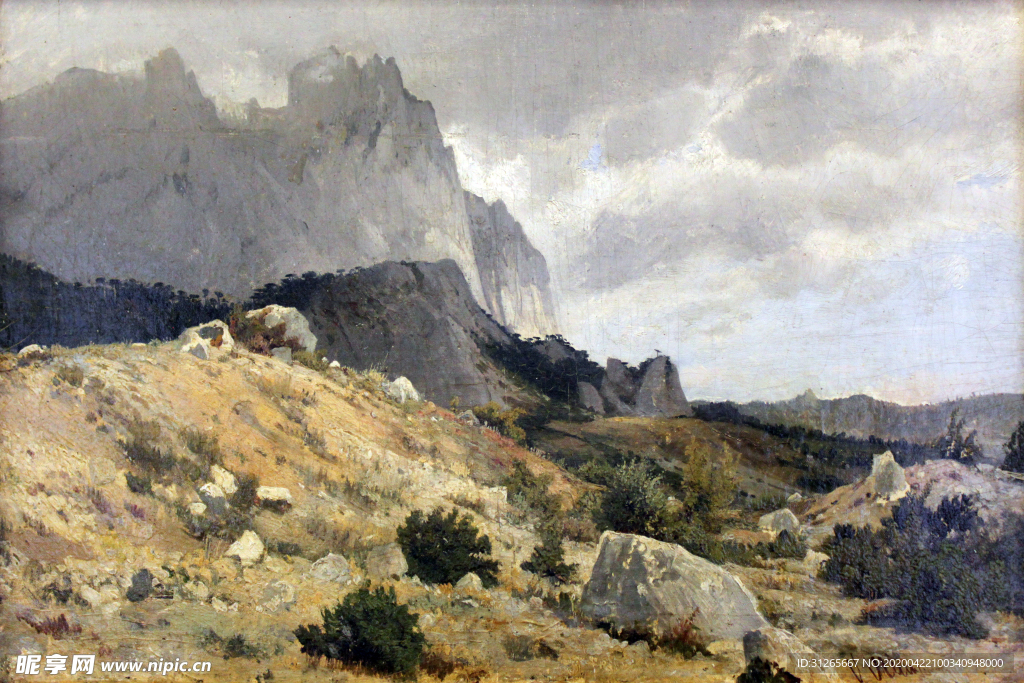 名家油画风景参考喷绘素材