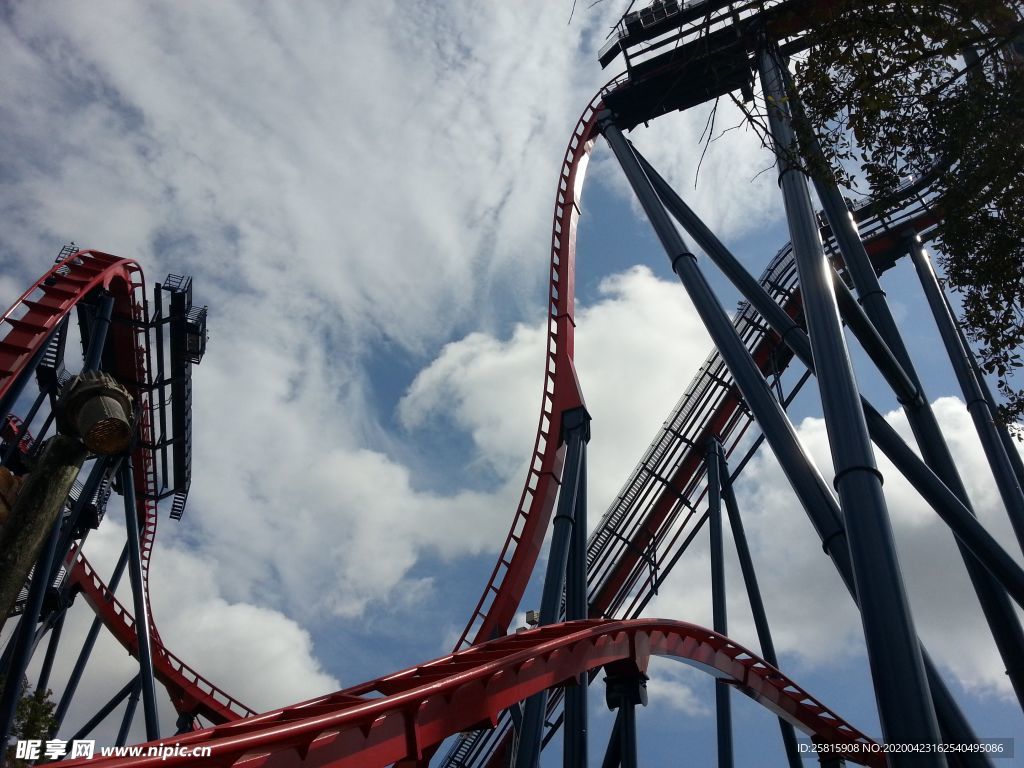 过山车惊险刺激图片