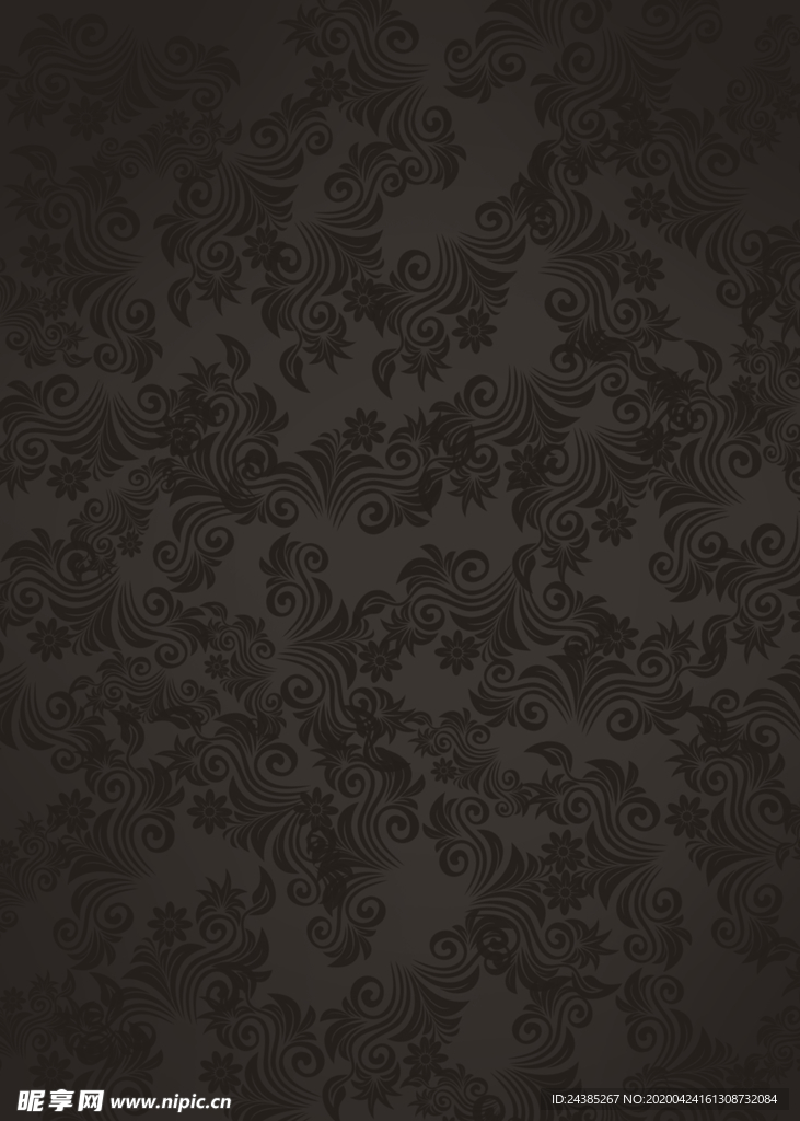 黑色欧式花纹背景