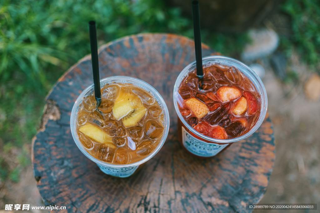 草莓奇异果饮品