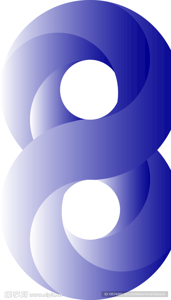 数字 8 渐变 图标 logo