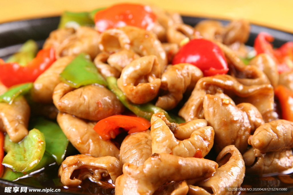 干锅肥肠美味图片