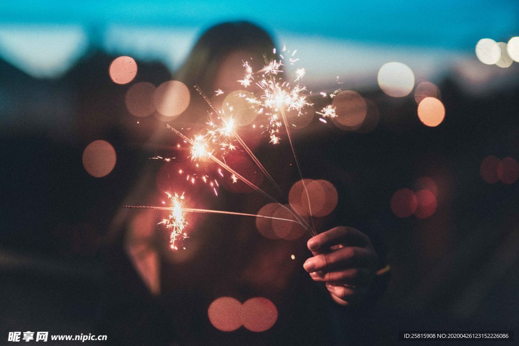 烟花棒祝福图片