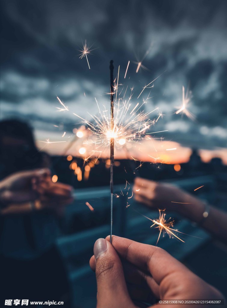 烟花棒祝福图片