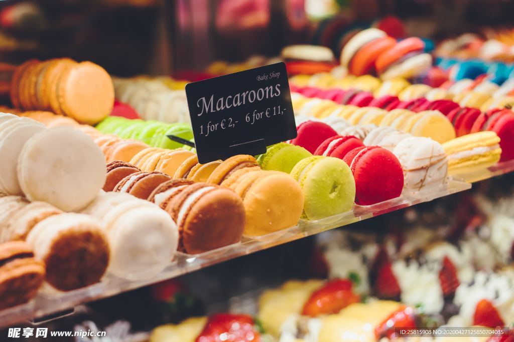 马卡龙烘焙甜品图片