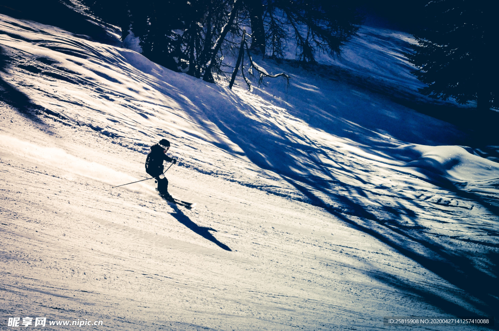 滑雪运动滑雪板图片