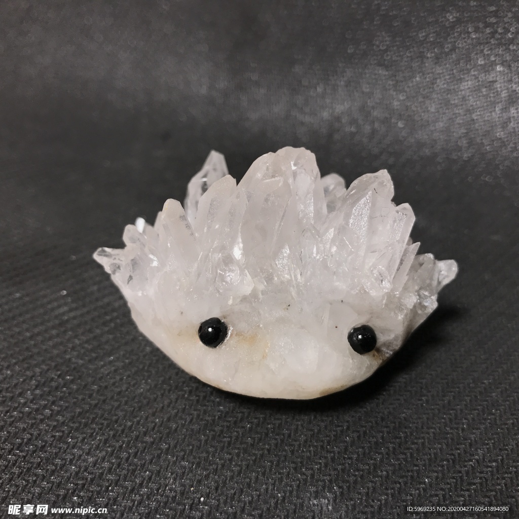 水晶 晶簇 刺猬