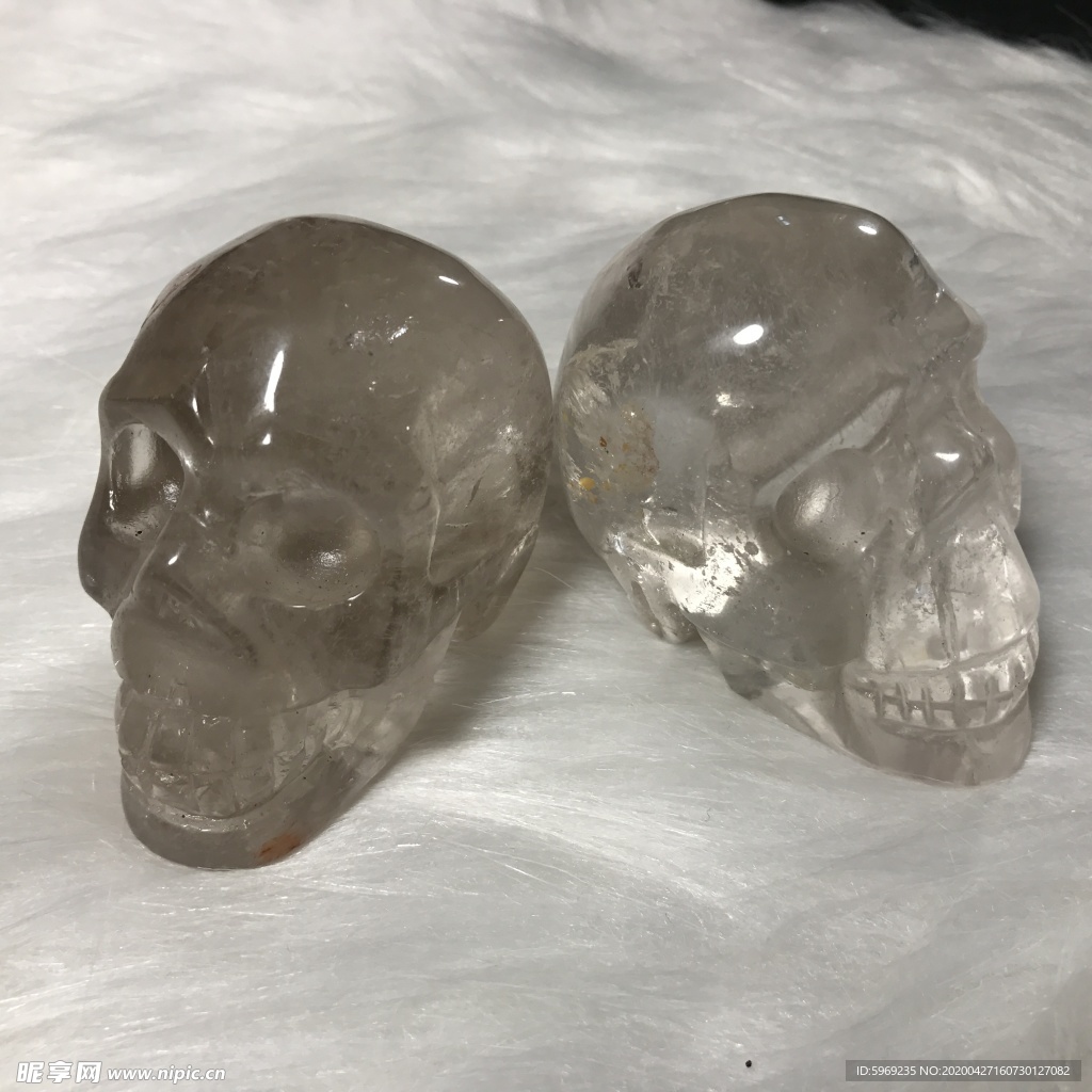 水晶 茶晶 头骨