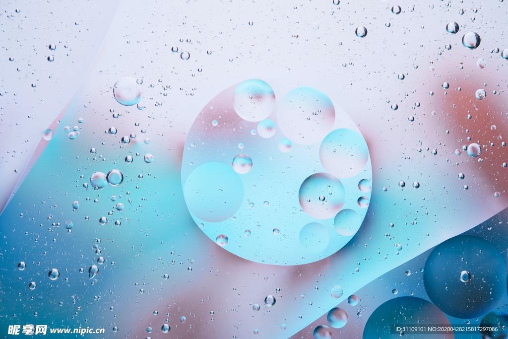 抽象艺术彩色水珠