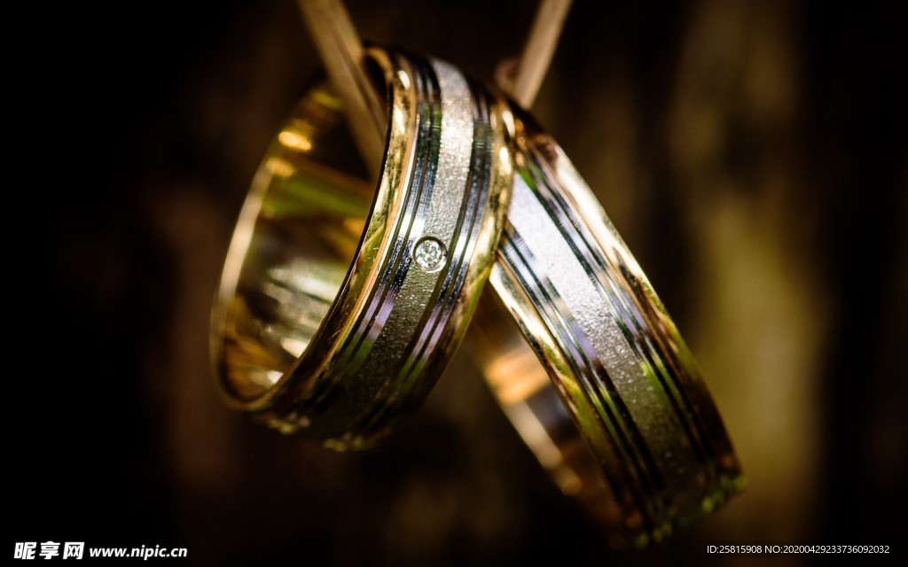 爱情戒指金戒银戒图片