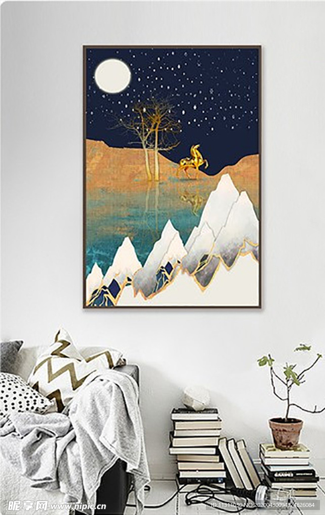 北欧风简约抽象艺术装饰画