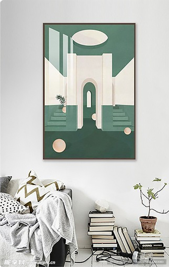 北欧风简约抽象艺术装饰画