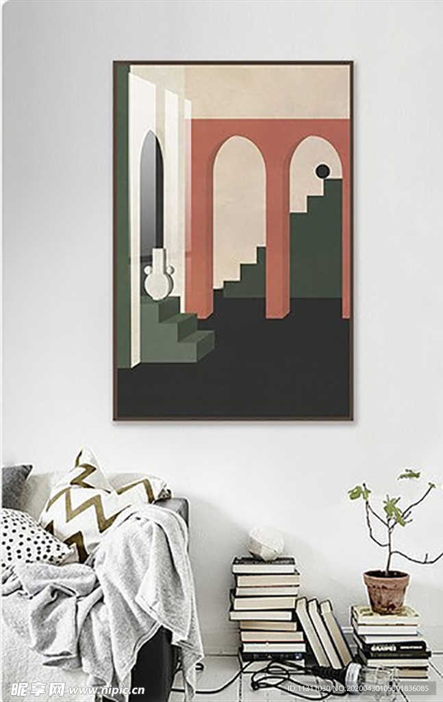 北欧风简约抽象艺术装饰画