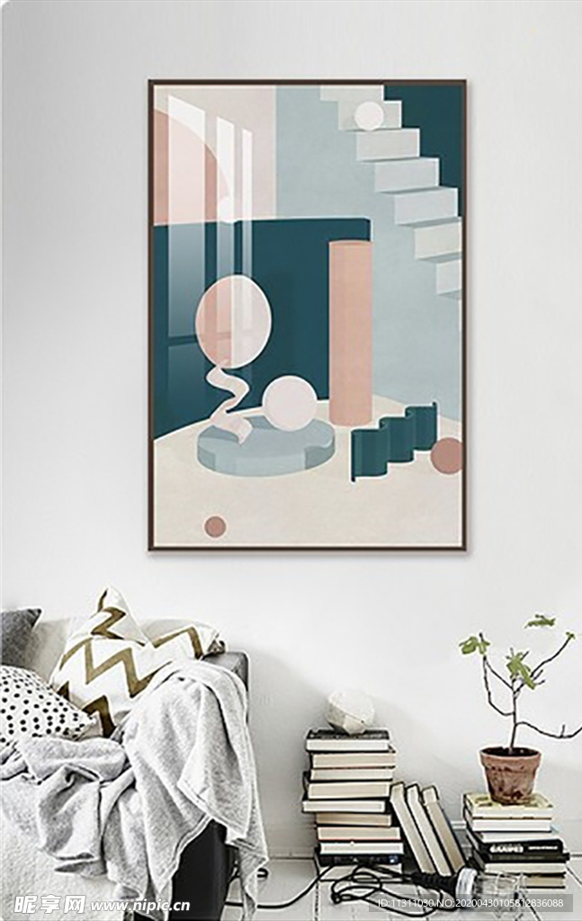 北欧风简约抽象艺术装饰画