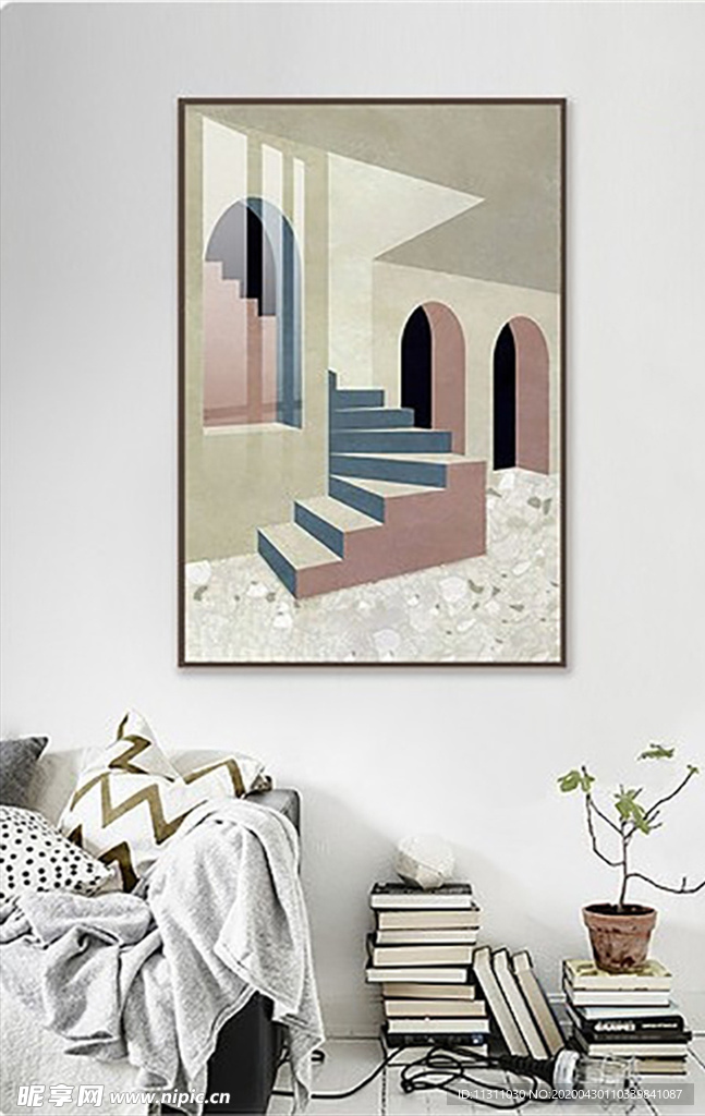 北欧风简约抽象艺术装饰画