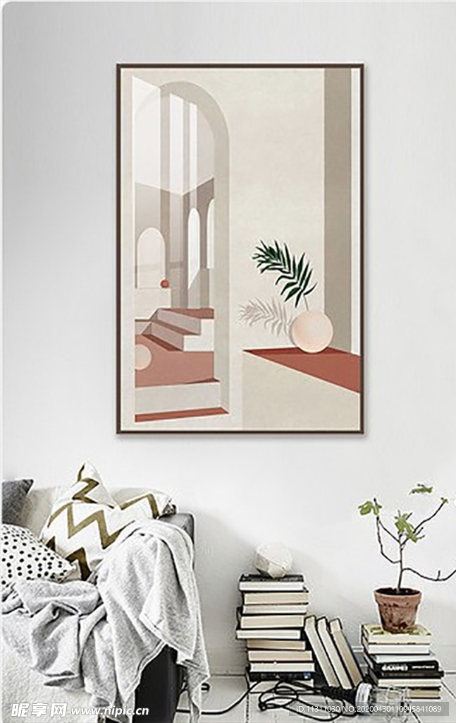 北欧风简约抽象艺术装饰画