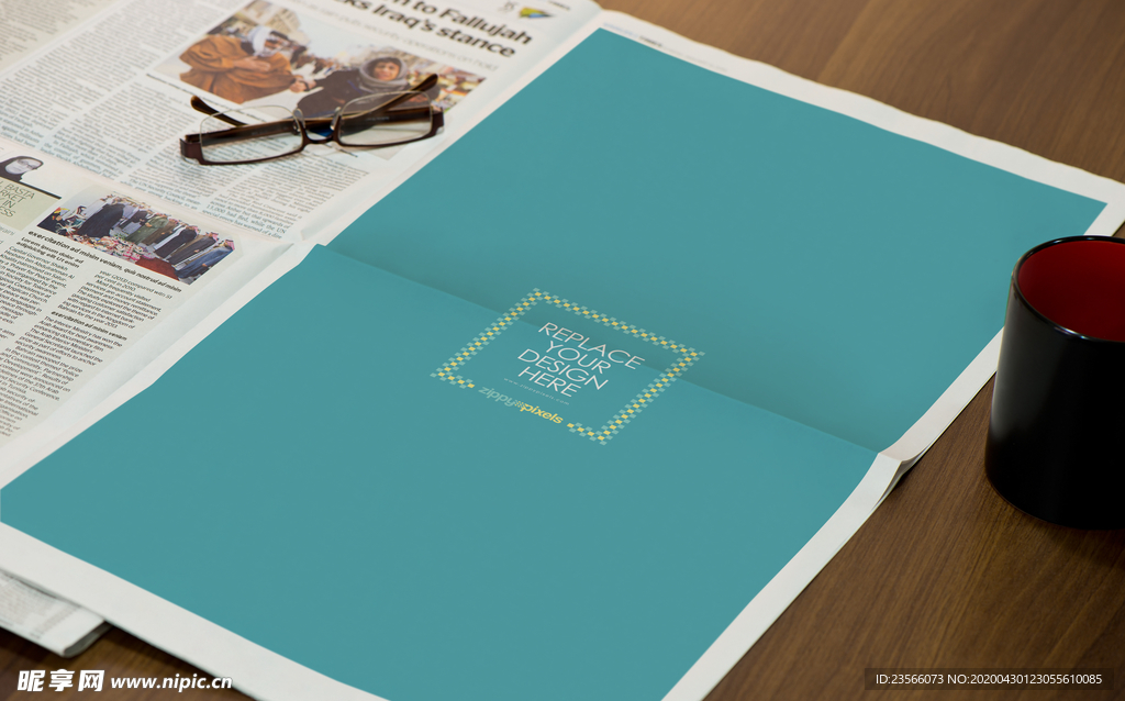 报纸展示效果图样机