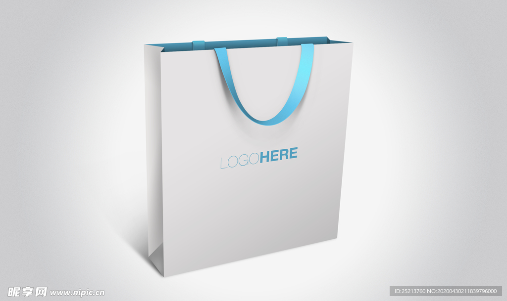 白色包装纸袋样机模版