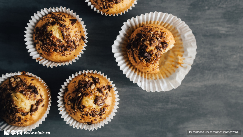 松饼烘焙色甜品图片