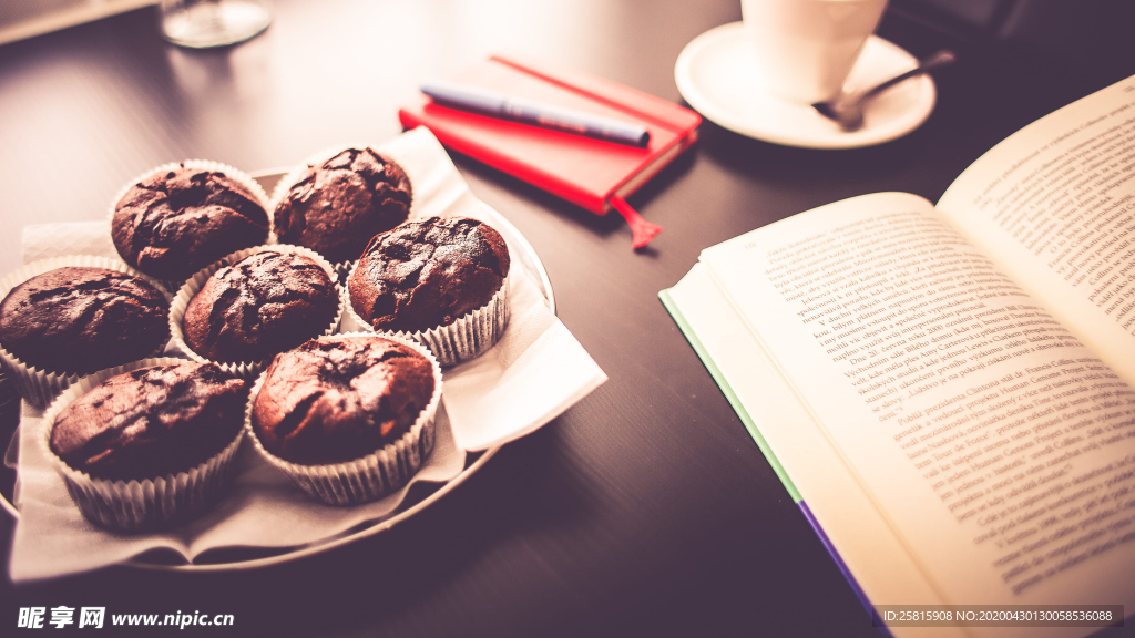 松饼烘焙色甜品图片