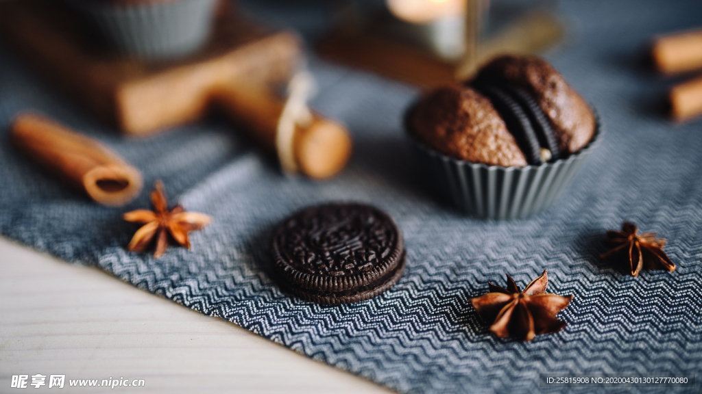 松饼烘焙色甜品图片