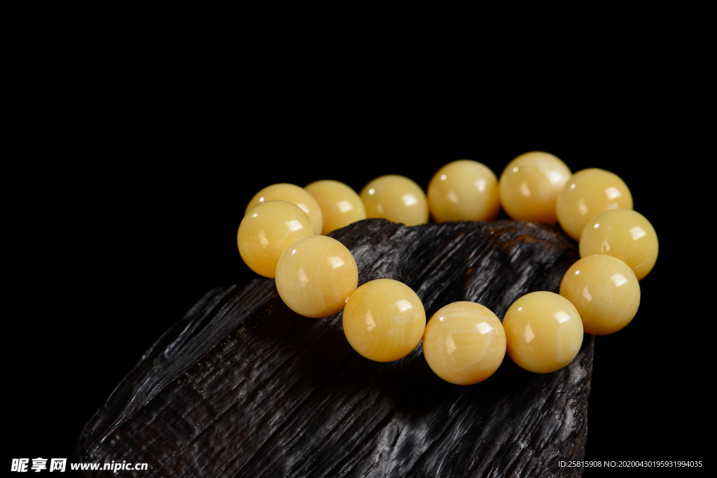 蜜蜡黄色手串手链图片