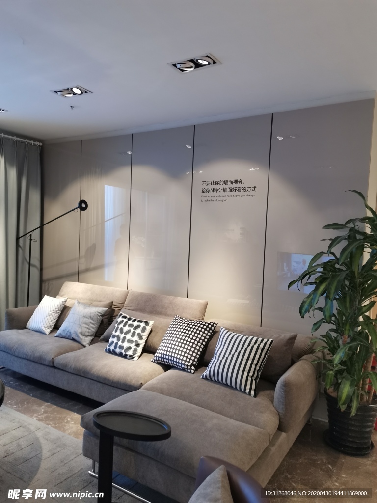 沙发  客厅 灰色  现代