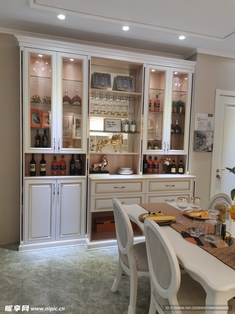 酒柜 简美 美式 轻奢 展示柜