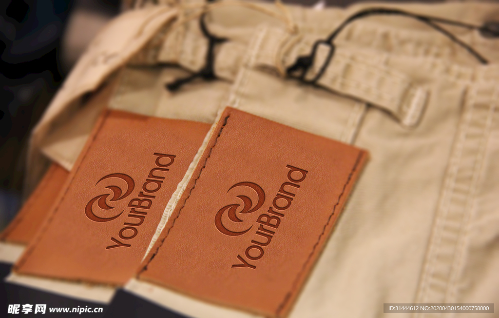 牛皮吊牌LOGO样机