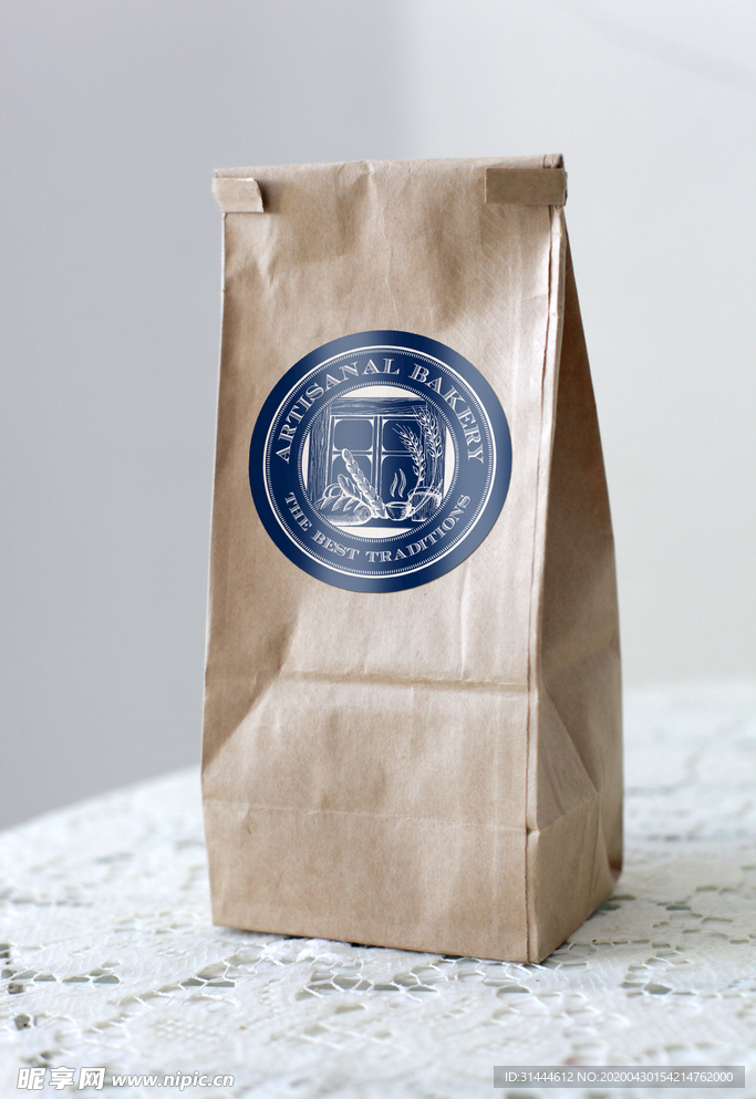 包装样机图片 纸袋LOGO样机