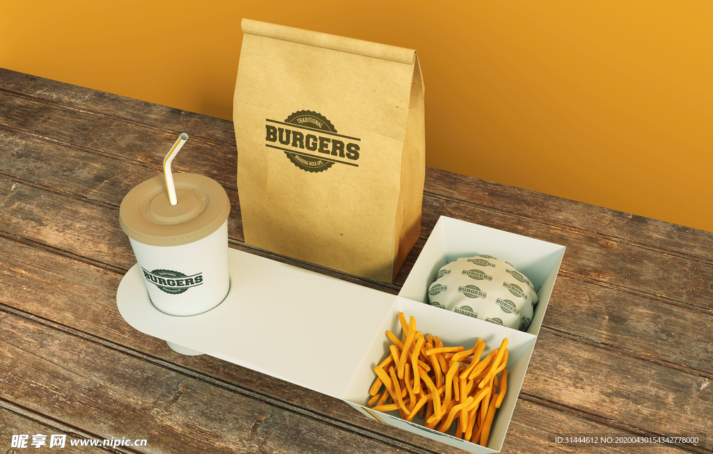 包装样机图片 纸袋LOGO样机